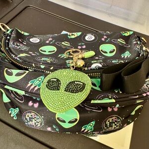 The Gold Blush Alien Chaser  Crossbody Bun Bag  Brand New with charm